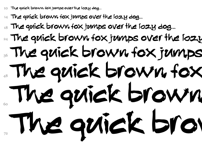 Allan Rooster font waterfall